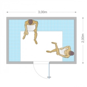 Bain turc en pes 300x200x220h